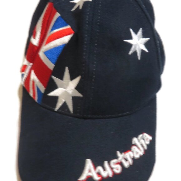 Australia Baseball‎ Hat Cap Blue Cotton Adjustable Hook & Loop Flag - Picture 2 of 6